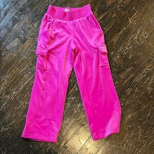 Justice Pink Velour Kids Joggers
